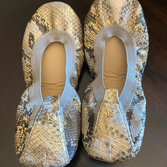 Yosi Samra Metallic Python Foldable Flat